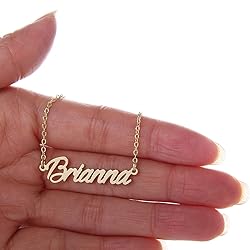 AOLO Gold Plated Cursive Names Necklace Friendship