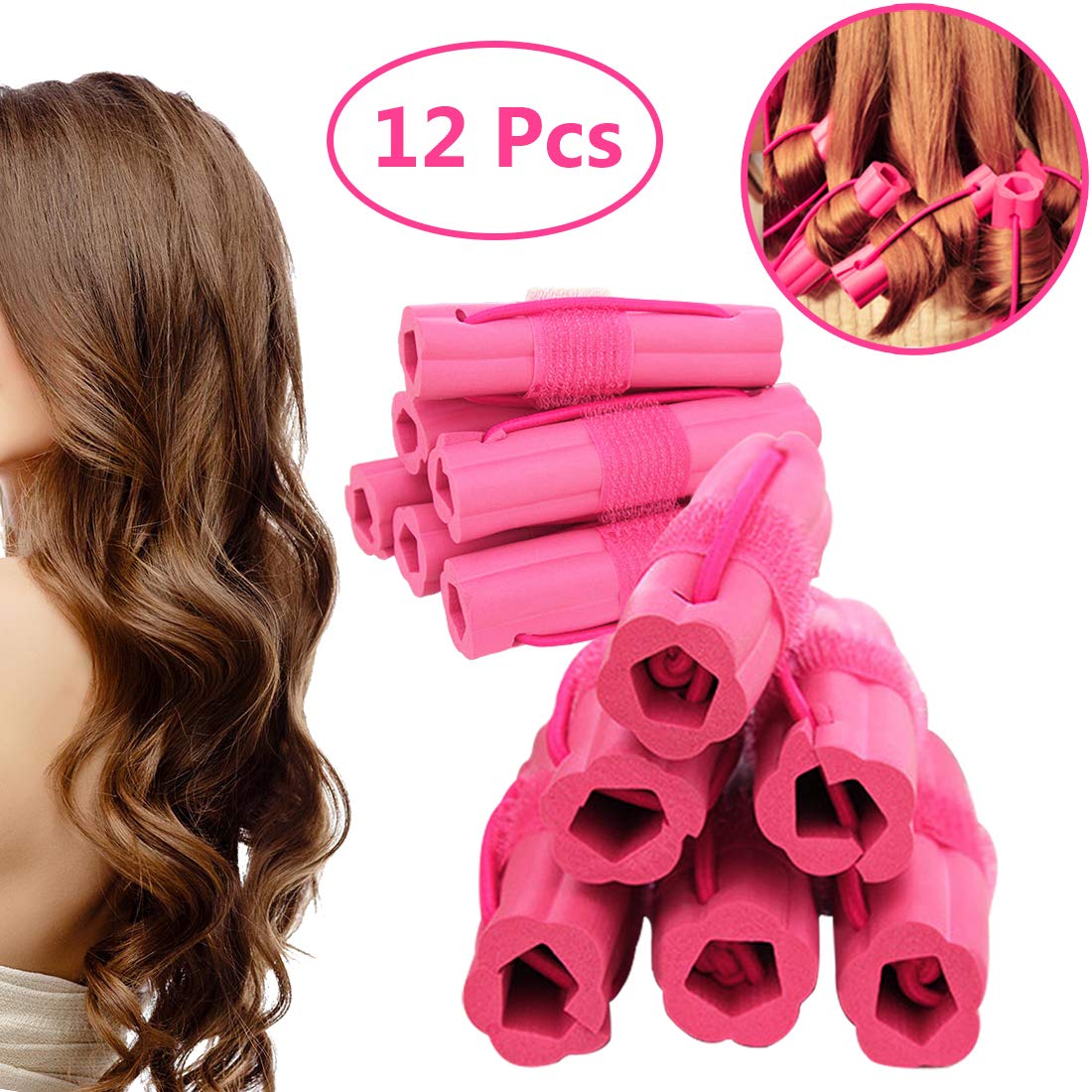 Hair Rollers Curlers, Foam Sponge Hair Curlers, Pillow
