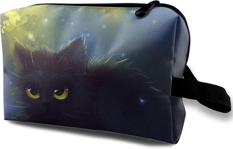 Amazon きれいな猫 化粧ポーチ メイクポーチ コスメポーチ 小物入れ 洗面用具 化粧品収納 トイレタリーバッグ 吊り下げ コンパクト 大容量 普段使い 出張 旅行 かわいい おしゃれ プレゼント シューズ バッグ