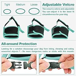 Dog Muzzle, Soft Nylon Muzzle for Small Medium