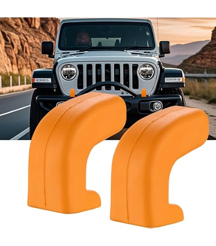 Rear Tow Hook Covers For Jeep Gladiator JT (2021-2025) - Black ABS Protection Caps (Pair) - View #9