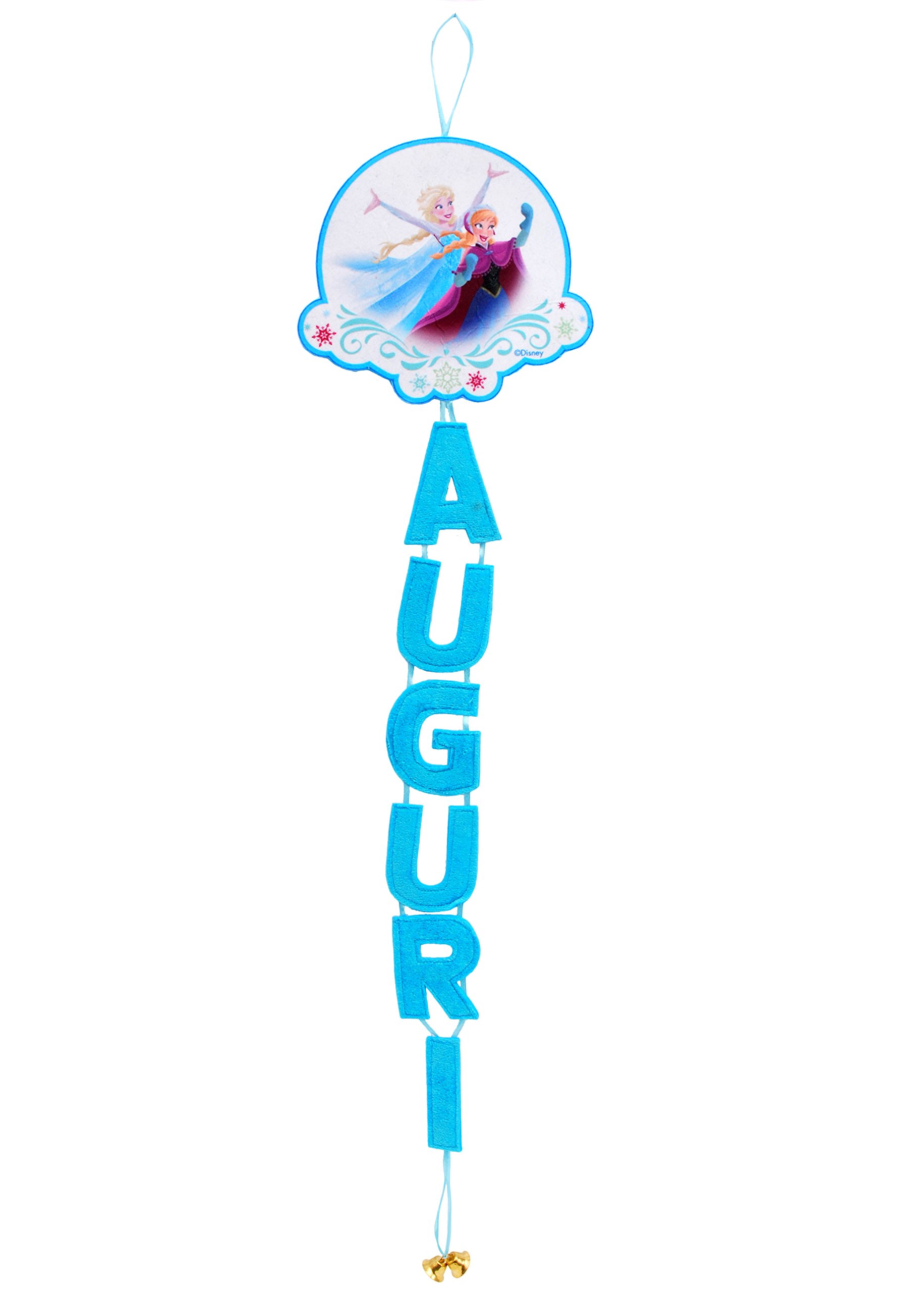 Ciao Hello 90891 Written “Greetings” in Disney Frozen Outdoors Cloth with Tinkerbells, Blue