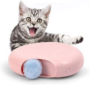 Amazon Rolife 猫の羽のおもちゃ インタラクティブ 電動猫じゃらし 運動不足とストレス解消できる 猫のポンポンおもちゃ 面白いペットおもちゃ ネズミの鳴き声を模倣できる 羽根交換可能 海貝 Rolife 猫じゃらし 羽のおもちゃ 通販