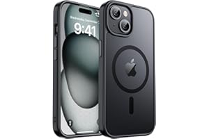 zapica Magnetic for iPhone 15 Case & iPhone 14 Case, [Compatible with MagSafe] [Military Grade Drop Protection] Translucent Matte Shockproof Anti-Scratch Phone Cover, Black