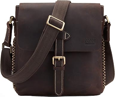 amazon men's leather shoulder bag
