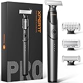Trimcoo [2026 Upgraded Beard & Body Hair Trimmer for Men [All-in-One] USB-C Fast Charging, Groin & Ball Hair Painless Electric Shaver, Travel Razors, Waterproof Wet/Dry Groomer, Black(Lite)