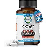 Boswellia Serrata Soothing Joint Comfort, Flexibility &amp; Mobility Support | Joint Wellness Supplement 600mg, 65% Boswellic Acids Extract, Vegan, Non-GMO, Gluten-Free &ndash; 90 Veg Capsules, Made in USA