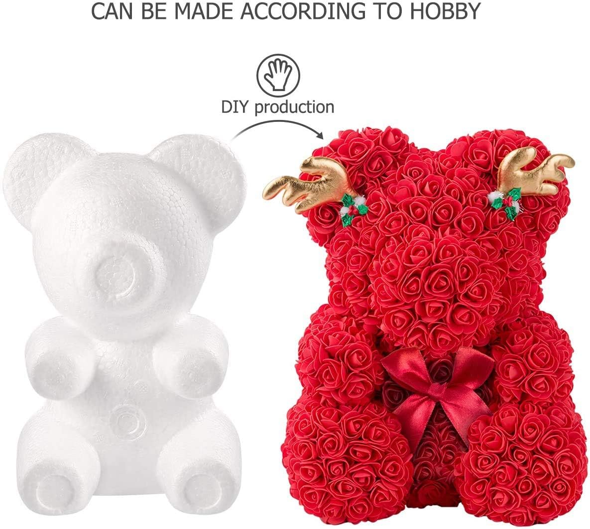 3pcs Foam Polystyrene Bear Mould for Diy Crafts Flower Arranging Party Decoration Height Base for Creative Projects - Image 3