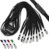 Beebel Black Lanyards 25 Pack Breakaway Lanyard Comfortable Neck Straps Premium Bulk Lanyards Badge Bulldog Clip