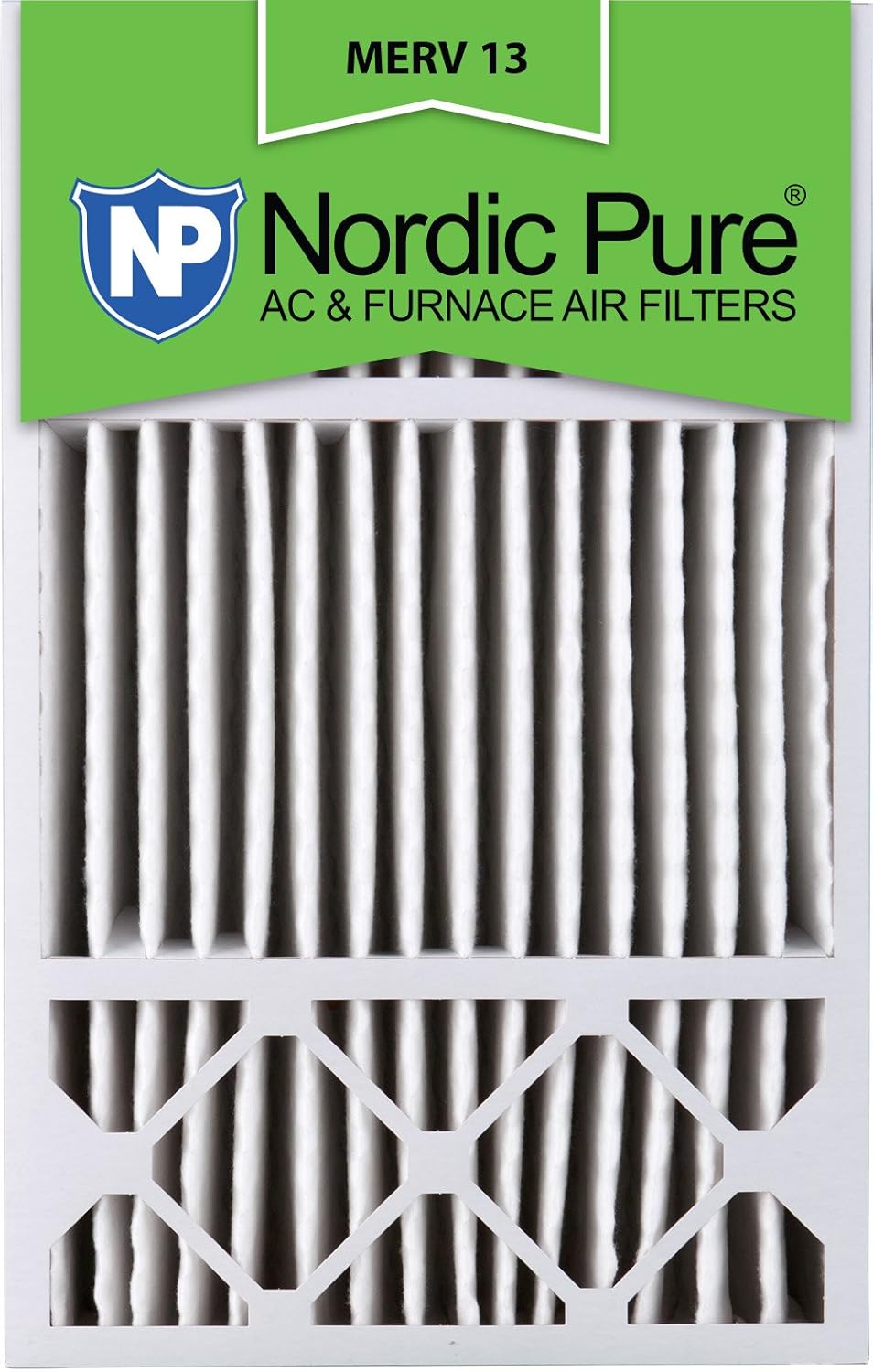 Nordic Pure 16x25x4/16x25x5 (4-3/8 Actual Depth) MERV 13 Honeywell FC100A1029 Replacement Pleated AC Furnace Air Filter, 1 Pack 5-Inch