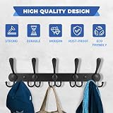 GlazieVault Stainless Steel Coat Hooks Wall Mount 2 Pack Black view 5