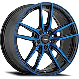 Konig 55BB MYTH BLACK Wheel with Gloss Blue Tinted Clear-Coat and Milled Spokes (18 x 8. inches /5 x 114 mm, 43 mm Offset)