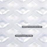 WELTRXE Bathtub Mat Non Slip 260 Suction Cups 88 x 40 cm PVC Clear view 3