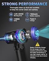 CLEVAST Compressed Air Duster 3-Speed with LED Light, Cordless 7800mAh, Nozzle view 4