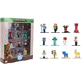 Jada Minecraft Nano Metalfigs Series 17 &ndash; Die-Cast Figure 12-Pack &ndash; Includes Steve, Alex, Diamond Armor Zombie &amp; More Toys