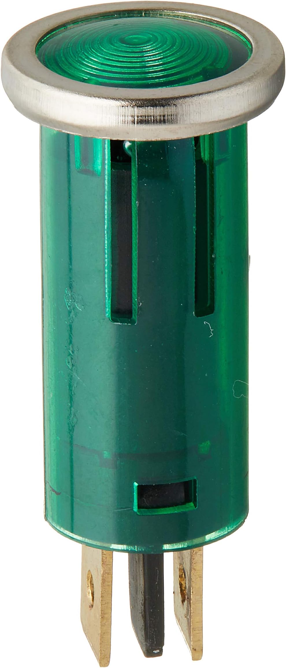 WirthCo20542 Battery Doctor Green Indicator Light with Chrome Bezel (1/2 Inch Round)