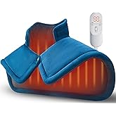 Heating Pad for Neck Shoulders Back, Valentines Day Gifts for Him Her Men Women Mom Dad, Weighted Electric Heated Wrap 6 Heat Settings 4 Timers Auto Off, Birthday Anniversary Retirement Gifts, Blue