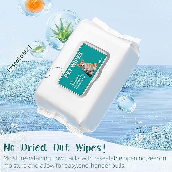 PET HYPOALLERGENIC WIPES,EXTRA THICK CAT WIPES FOR CLEANING SMALL ANIMAL’S PAWS,EARS,BUTT,FACE AND EYES,PORTABLE ORGANIC PAW WIPES FOR CATS,IDEAL FOR HOME OR TRAVE (320 COUNT (PACK OF 4))