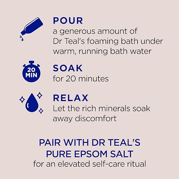 DR. TEAL’S COCONUT OIL FOAMING BATH WITH PURE EPSOM SALT (1 BOTTLE, 34 OZ) – ESSENTIAL OILS NOURISH & PROTECT YOUR SKIN – RELIEVE STRESS & REVITALIZE TIRED, ACHY MUSCLES AT HOME – LONG LASTING BUBBLES