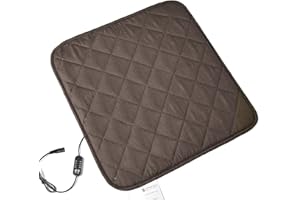 STONECREST CLASSIC HOME DECOR, INC STONECREST Heated Seat Cushion Pad, Breathable Comfort Universal Seat Covers, Seat Protectors (Single Diamond, 12V-Chocolate)