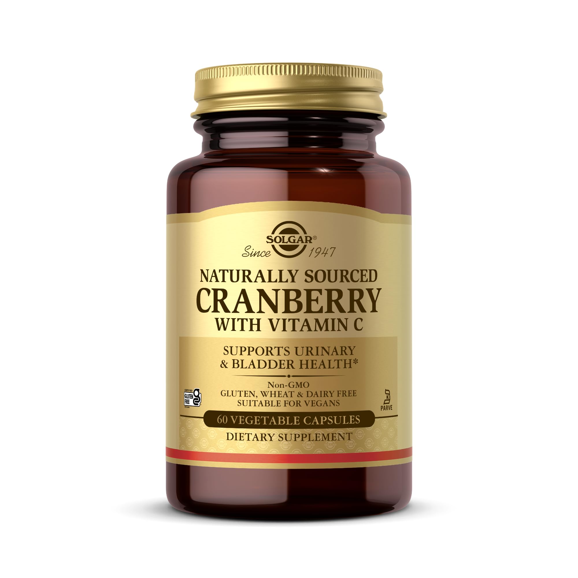 Solgar Natural Cranberry with Vitamin C Vegetable Capsules - Pack of 60 - Supports The Immune System, Fights Free radicals - Reduces Tiredness and Fatigue - Vegan