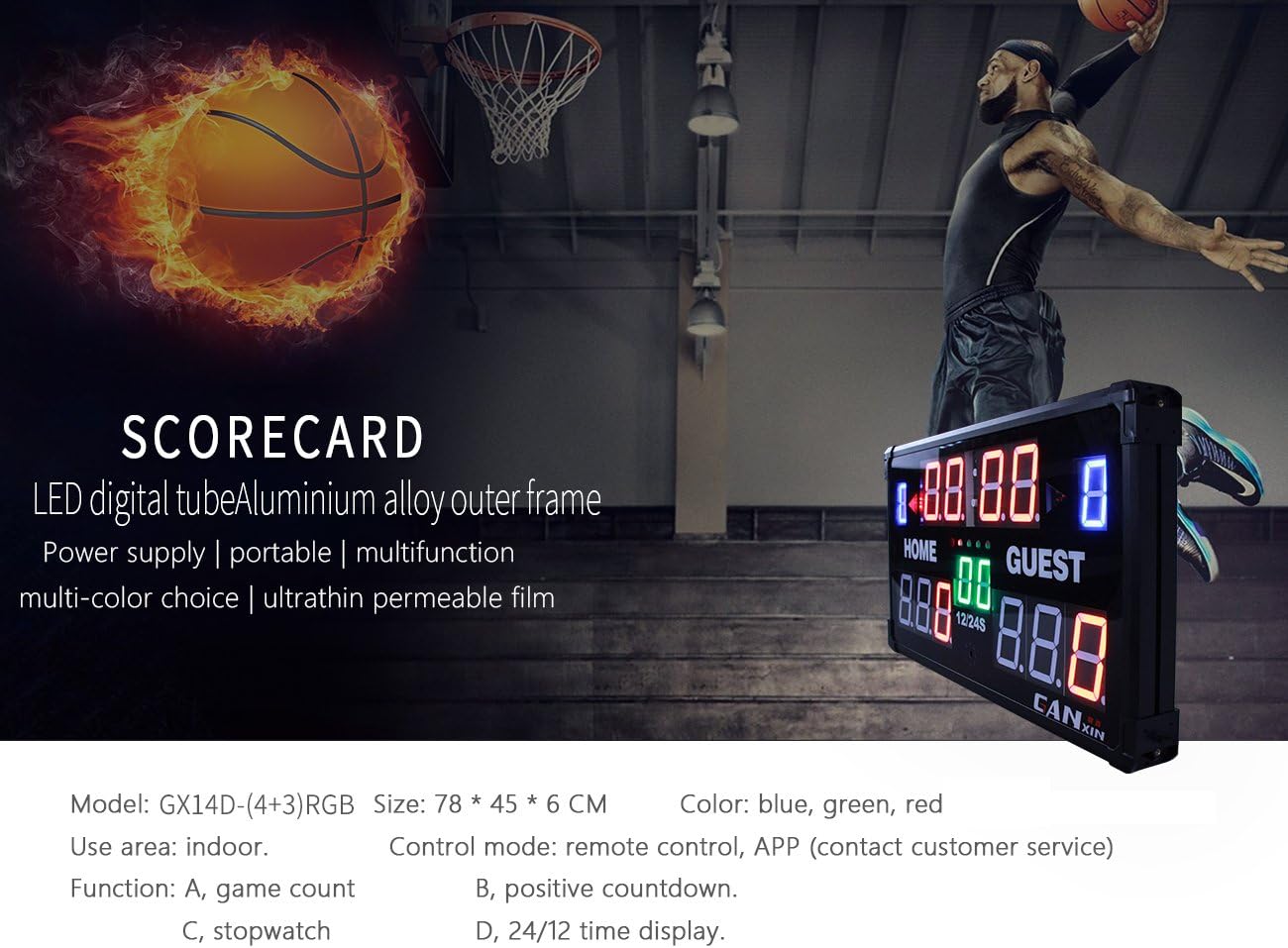 GANXIN LED Marcador – Marcador de Mesa Interior electrónico con ...