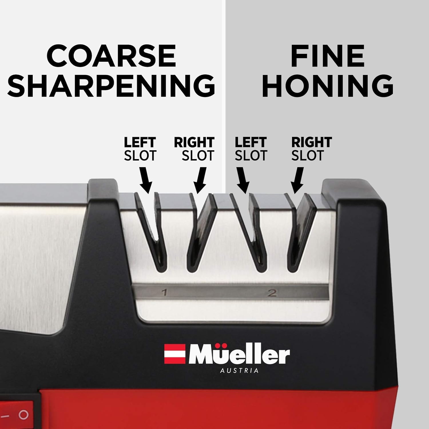 Mueller Professional Electric Knife Sharpener for Straight Knives Diamond Abrasives, Quickly Sharpening, Repair/Restore/Polish Blades: Kitchen & Dining