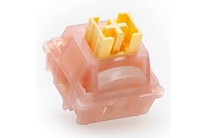 KPREPUBLIC Outemu Silent Peach V3 Switch Silent Lemon V3 Switch Linear Tactile Lime for Mechanical Keyboard POM PA66 Factory Lubed (OTM V3 Silent Peach LightGuide Switch x90)