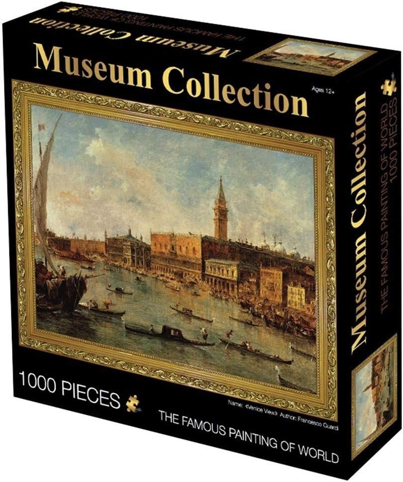 HUIJU Museum Collection Famous Painting Jigsaw Puzzle, Classic 1000 Pieces Boxed Photography Toys Game Art for Adults & Kids,V