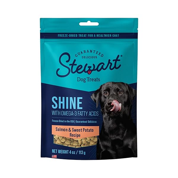 STEWART FREEZE DRIED DOG TREATS, SHINE SALMON &...