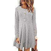 Alaster Women’s Summer Dresses 2022 V Neck Sundresses Short Sleeve Empire-Waist Swing Ribbed Dress for Women