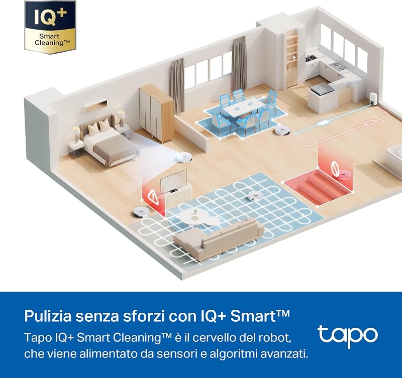 RV30 Max Plus White Robot Aspirapolvere Lavapavimenti con Mappatura 5300Pa, Svuotamento Automatico Polvere 3L, Doppia Navigazione LiDAR+IMU, Zone No-Go e Muri Virtuali, Controllo APP&Alexa&Google