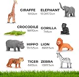 Learning Minds Jumbo Jungle Animals Set 8 Toy Safari Zoo Figures 18 Months+ view 4