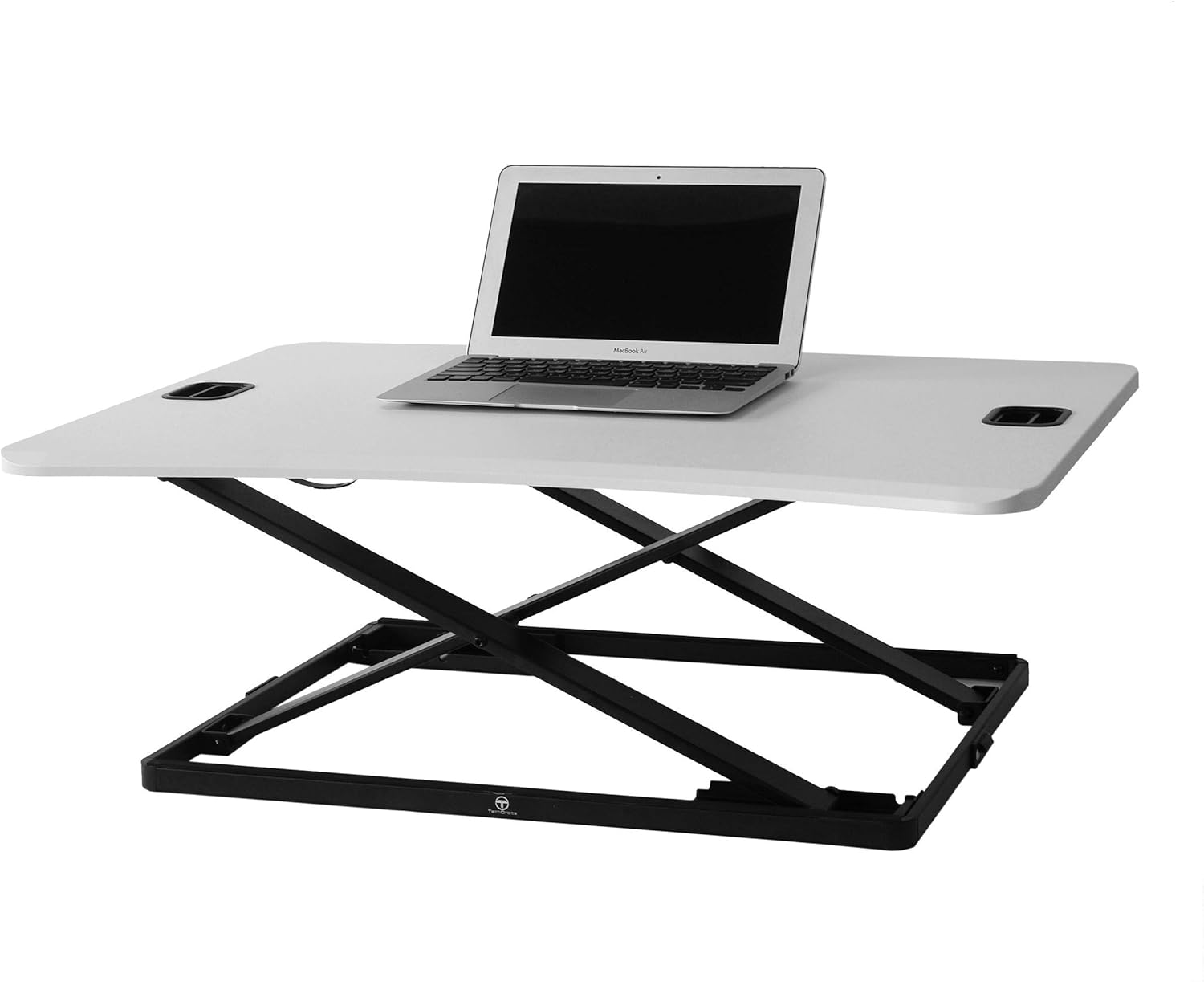 Techorbits Height Adjustable Single Level Standing Desk 31 Wide Sit To Stand Desk Converter Fully Assembled Standing Workstation Riser White Furniture Decor Amazon Com