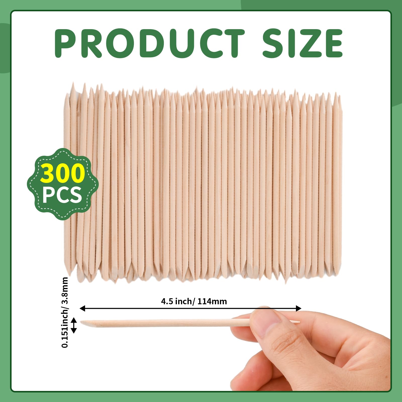 Ychelhr Wooden Wax Sticks Eyebrow Lip Nose Waxing Sticks Small Wax Spatulas Applicator Wood Craft Sticks for Hair Removal and Smooth Skin Spa and Home Usage