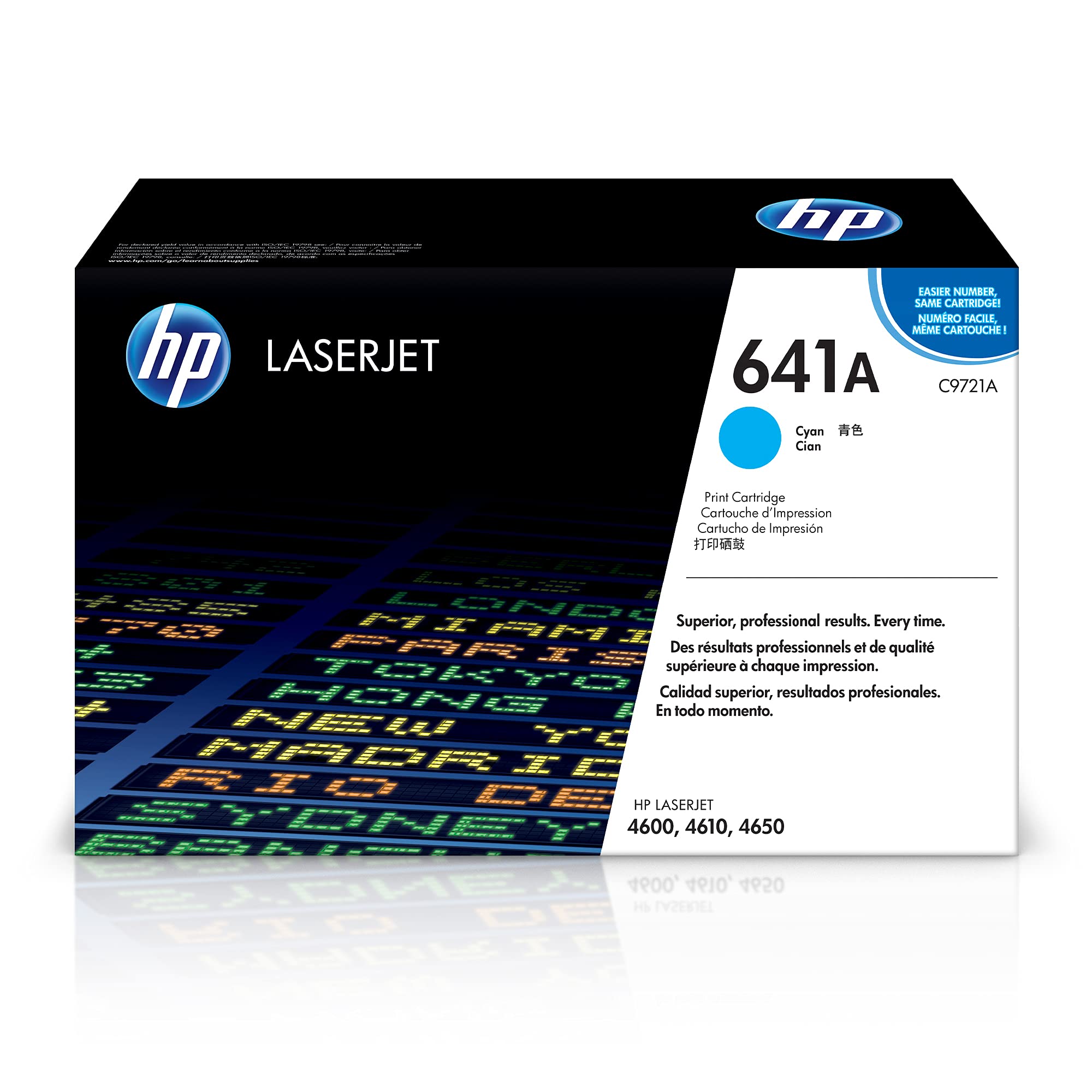HP C9721A 641A Original LaserJet Toner Cartridge, Cyan, Pack of 1