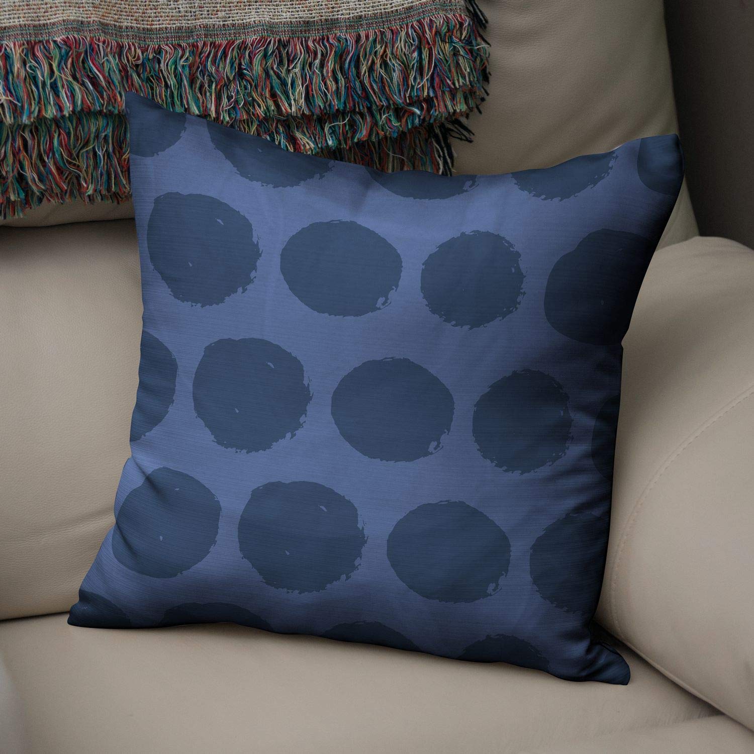 Bonamaison Decorative Cushion Cover Blue, Throw Pillow Covers, Home Decorative Pillowcases for Livingroom, Sofa, Bedroom, Size:50x50 Cm - Designed and Manufactured in Turkey