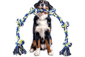 GASAPET Giant Rope Toys for Large Dogs - 42In 6-Knots Indestructible Toy for Aggressive Chewers, Heavy Duty Chew Toys, Interactive Tug Toy, Durable for Medium Large Breeds