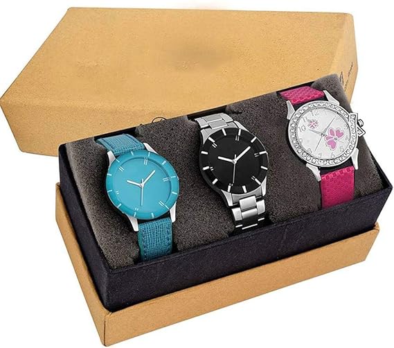 Acnos Analogue Multicolour Dial Women's Watch -Combo Pack of 3