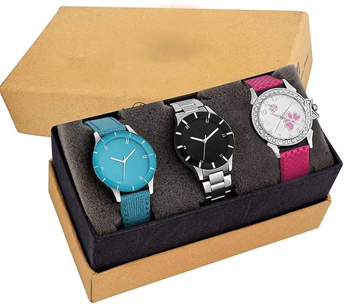 Analogue Multicolour Dial Women's Watch -Combo Pack of 3