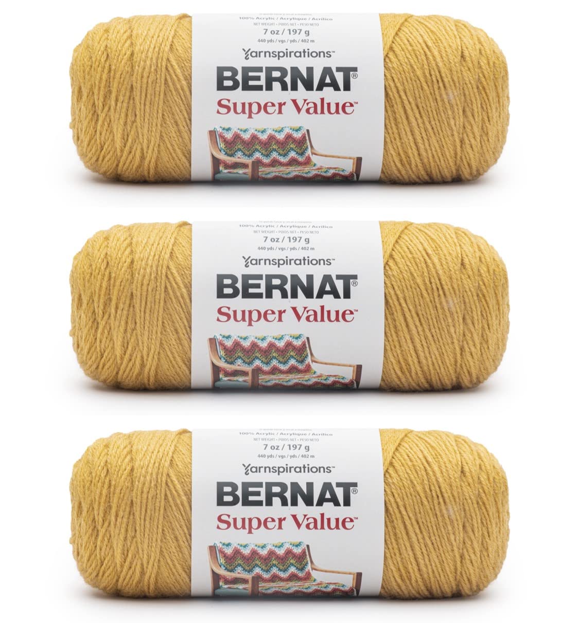 Bernat Yarn, Curry, 7oz