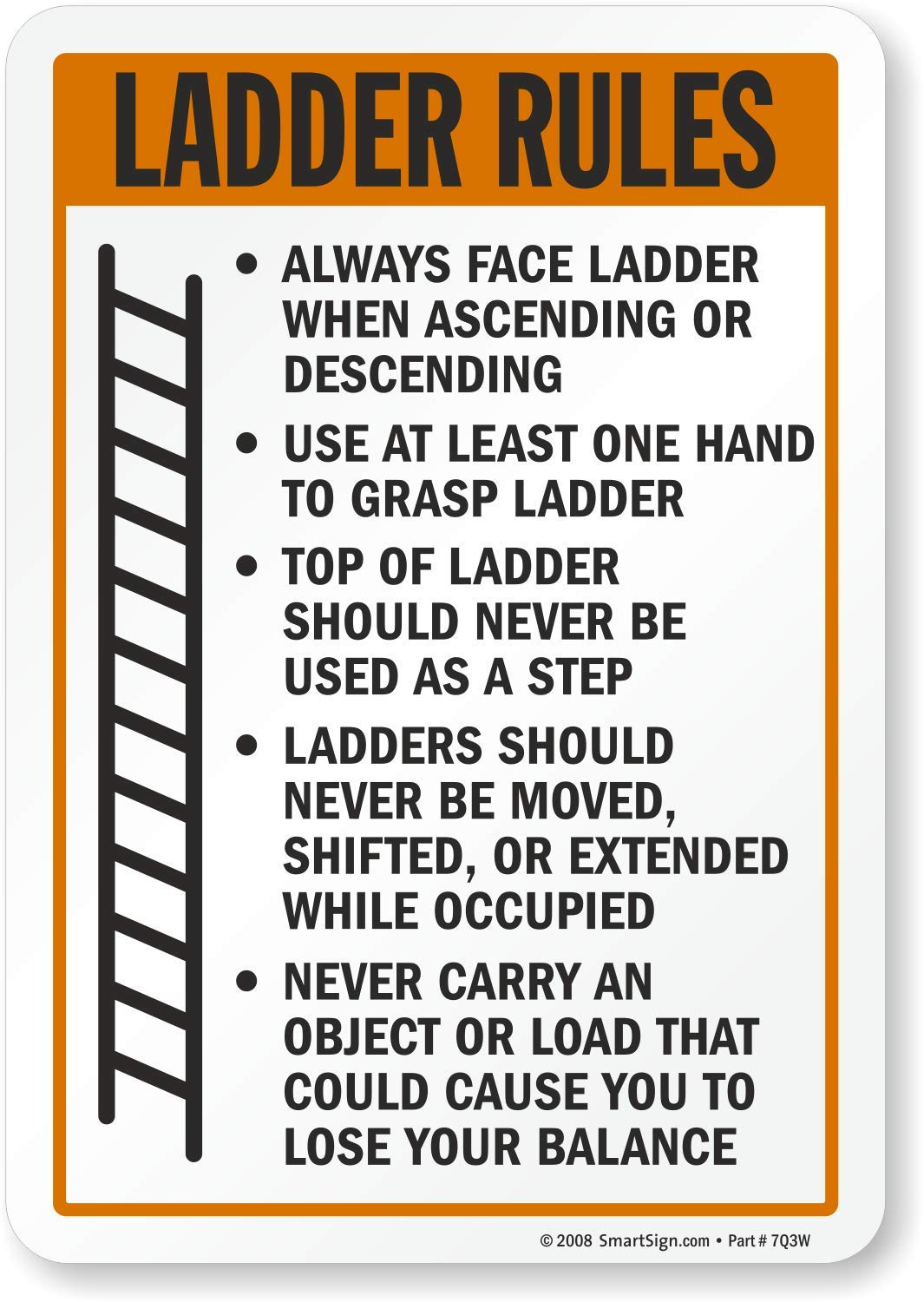 Best Ladder Warning Sign