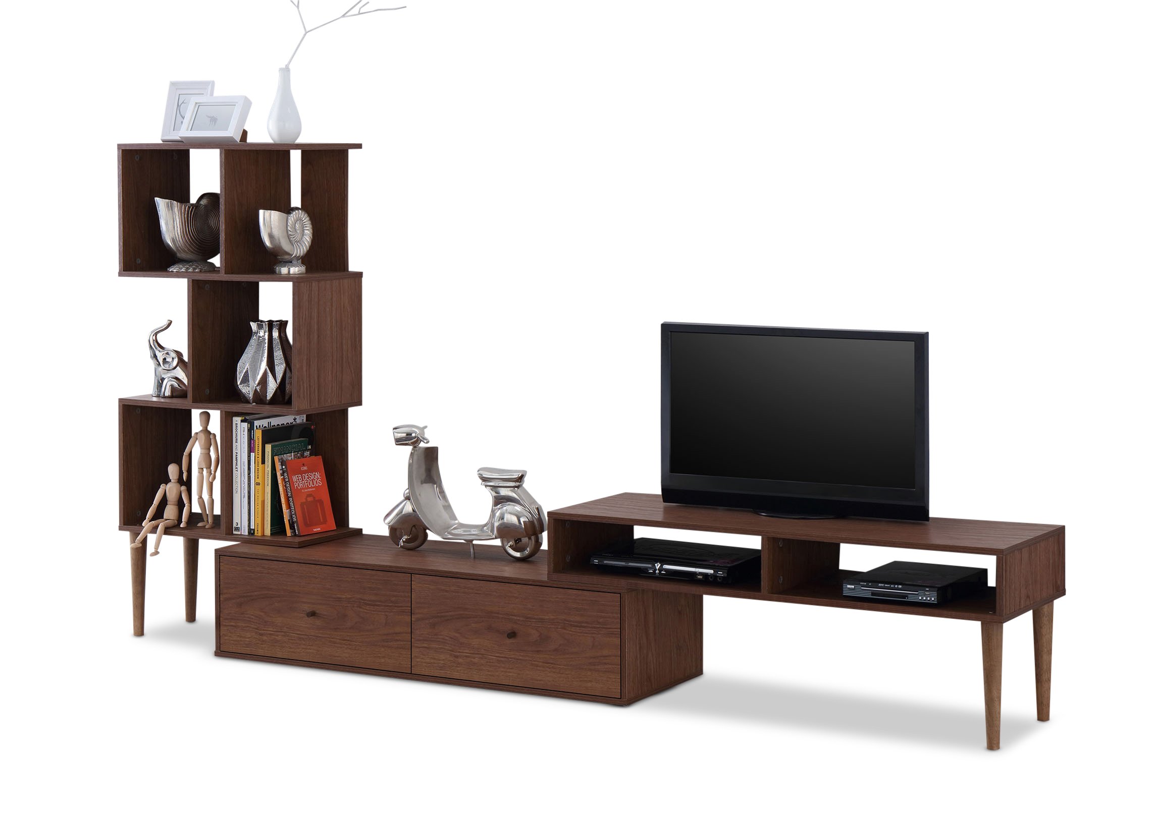 Baxton Furniture Studios Haversham MidCentury Retro Modern TV Stand