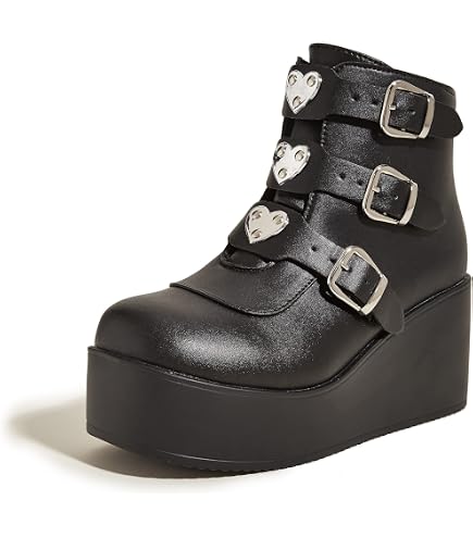 Bottines Plateforme Femme Automne-hiver – Talon Bloc 12.5 Cm – Fermeture éclair Et Lacets – Tige 16 Cm – Style Combat Décontracté