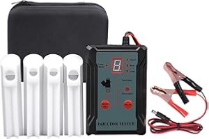 MOTOCOCHE Fuel Injector Tester Cleaner Tool Kit 8 Pulse Modes Fuel Injector Tester 2 Fuel Injectors Cleaning Tool, DIY Tester Pulse Cleaning Tool with 4 Injector Cleaner Adapters, 40inch Power Cord