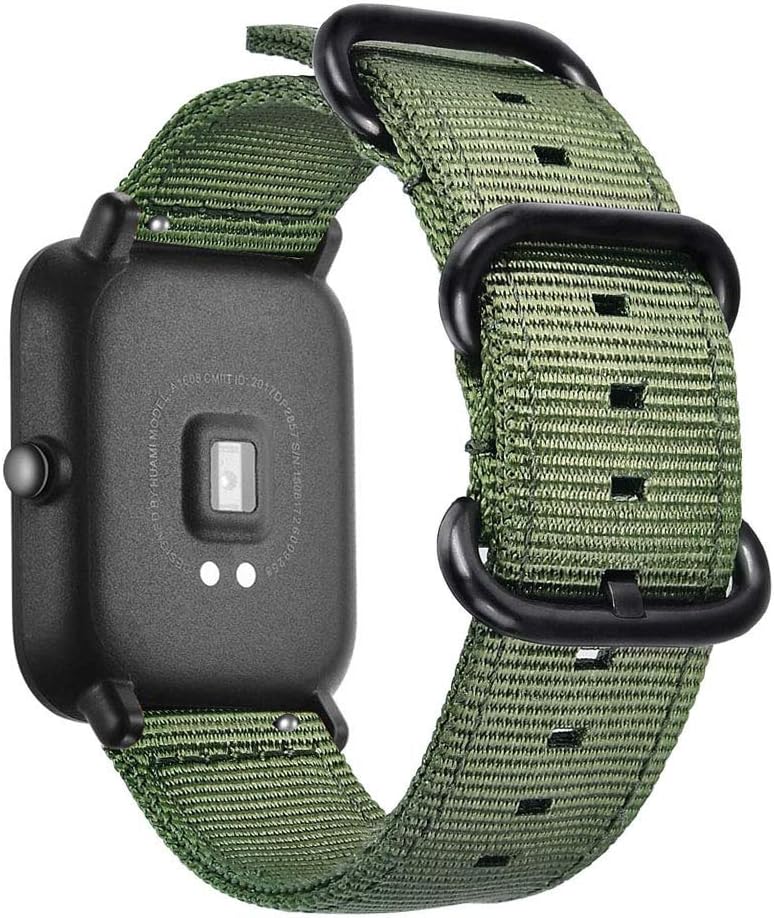 for Amazfit Bip Bands,ViCRiOR Premium Soft NATO Woven Nylon