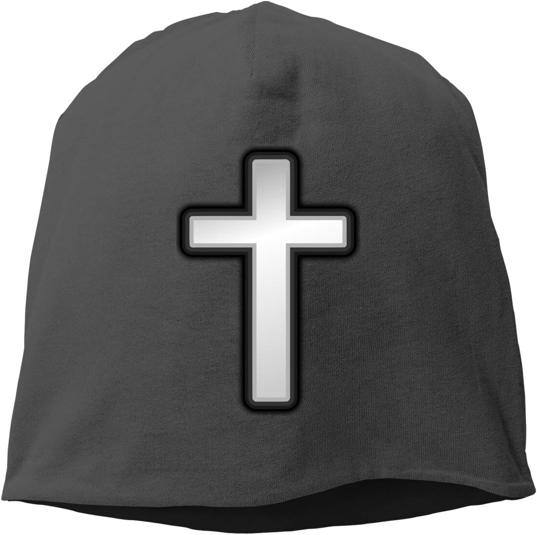 Man Skull Cap Beanie Christian Cross Headwear Knit Hat Warm Hip-hop Hat