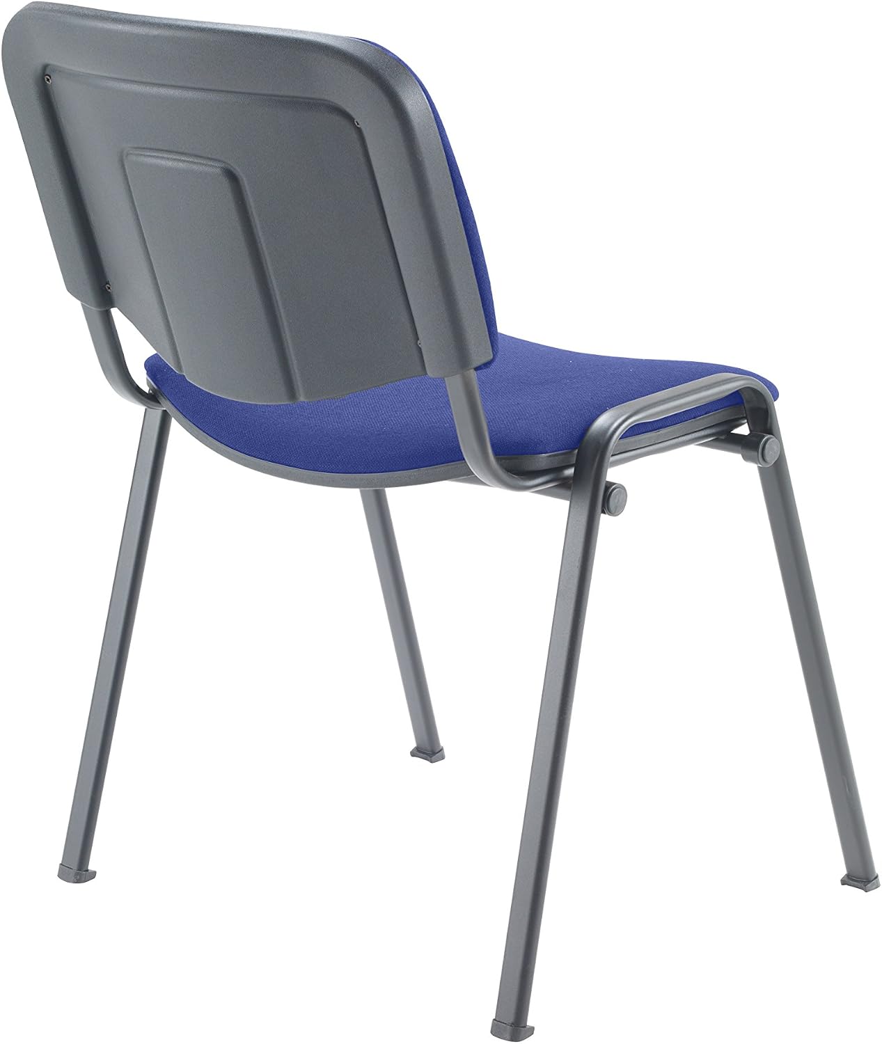 Office Hippo Heavy Duty Stackable Reception Chair, Black Frame, Fabric, Royal Blue, Pack of 4 - Image 4