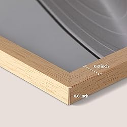 eletecpro 12.5x12.5 Record Frame in Wood Beige Made