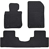 Ucaskin Car Floor Mats Custom Fit for Mazda CX 3 CX-3 SUV 2016 2017 2018 2019 2020 2021 2022 2023 2024 Odorless Washable Rubber Foot Heavy Duty Anti-Slip All Weather Car Floor Liner-Black